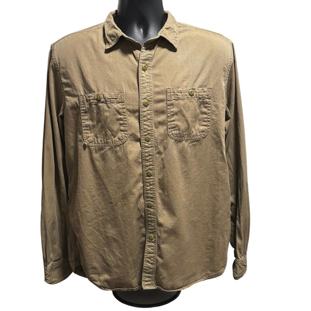 All Son Urban Outfitters Men’s Size M Button Up Shirt Army Green 100% Cotton